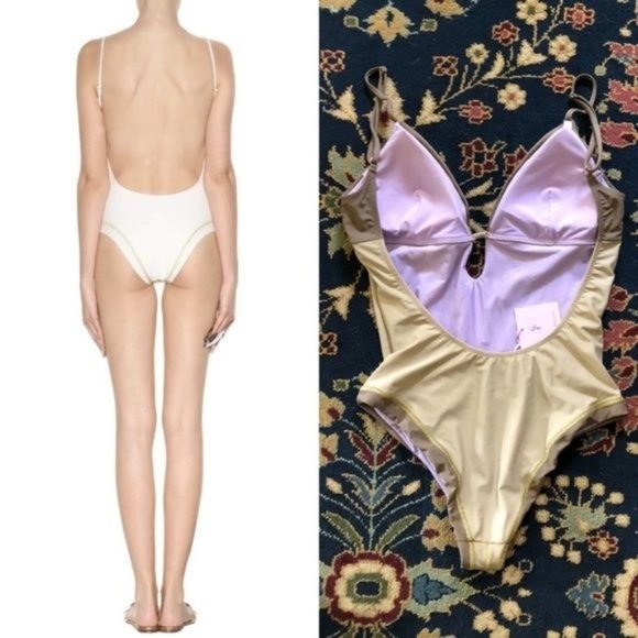 Grogor Pirouzi 'Jamie' One Piece Metallic Scoop Swimsuit - Picture 3 of 8